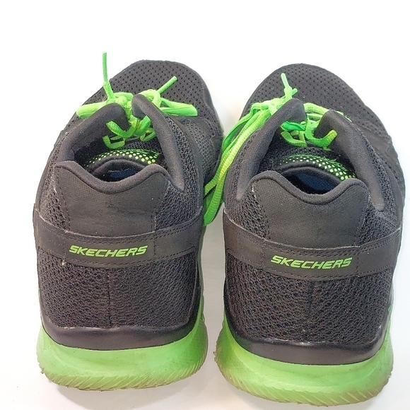 Skechers Flex Sole Lightweight Men's Sneakers Size 13 Green/Black #51365 - Picture 7 of 9